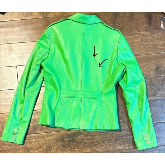 TORY BURCH Leather Jacket Size 8